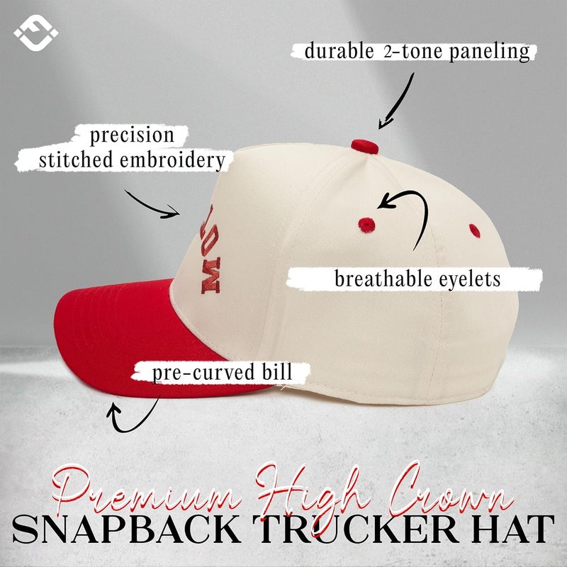 Funky Junque Trucker Hat Women Men 2-Tone Baseball Cap – Vintage Western Style Embroidered Snapback, Premium Cotton Blend - Image 3